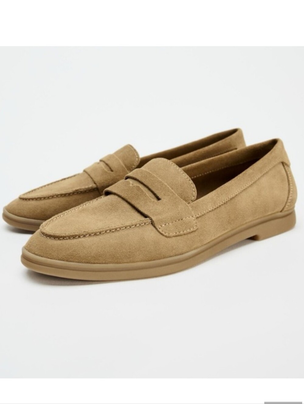 Zara Suede Penny Loafers NWT - Picture 8 of 10